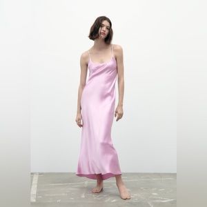 Pink Zara Slip Dress, XS